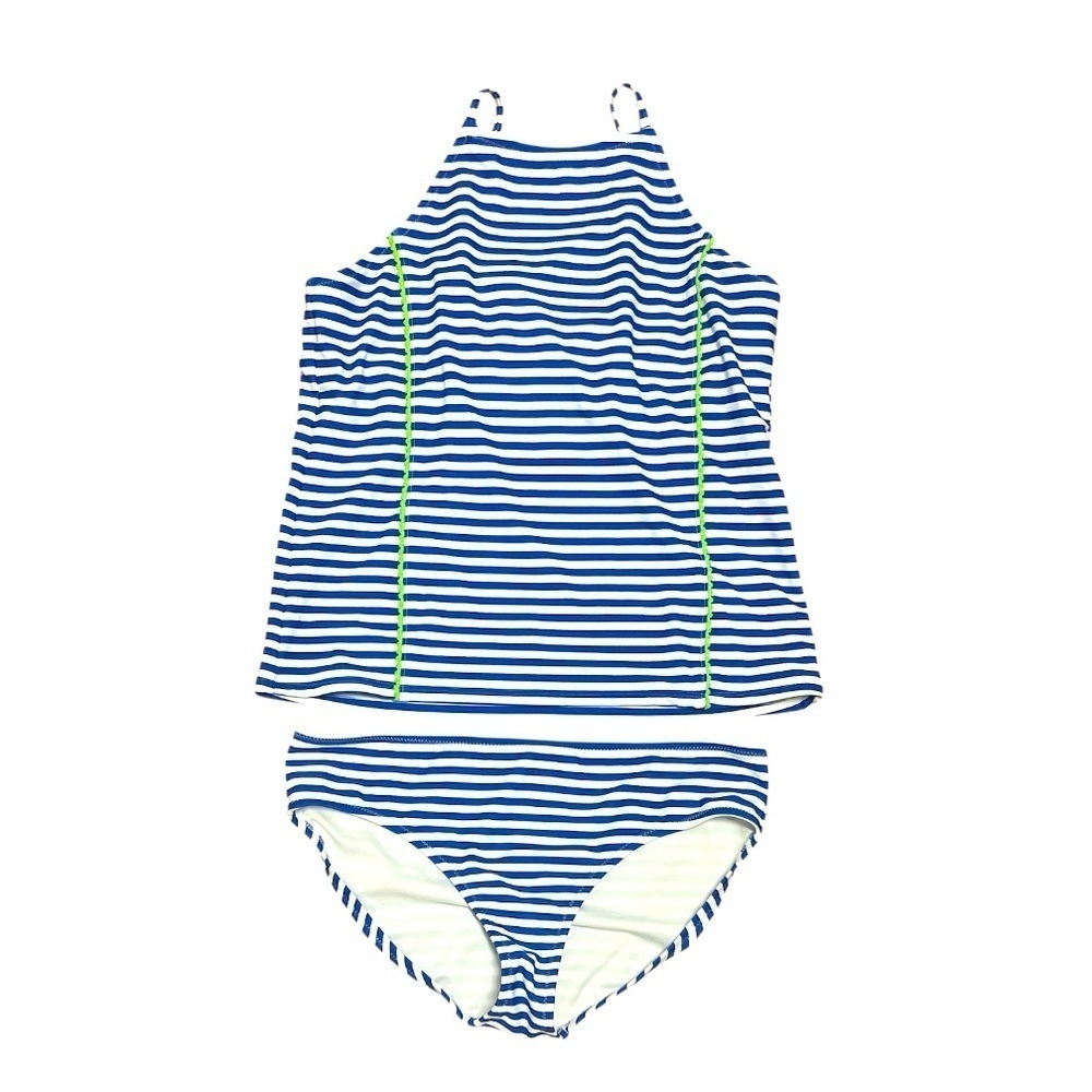 LAND’S END- Blue Striped Women's Top and bikini bottom